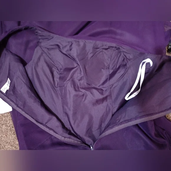 Da Vinci TAG Long Formal Dress, One Shoulder, Ruched, Purple, Long , 16 - Picture 11 of 13